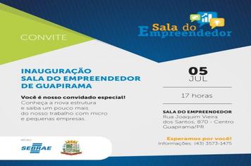 INAUGURAÇÃO SALA DO EMPREENDEDOR DE GUAPIRAMA