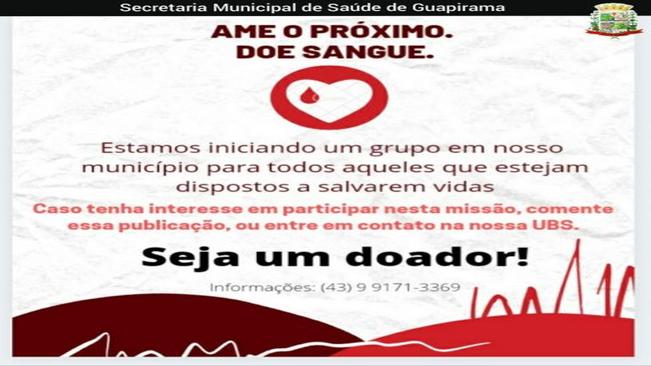 AME O PROXIMO. DOE SANGUE.