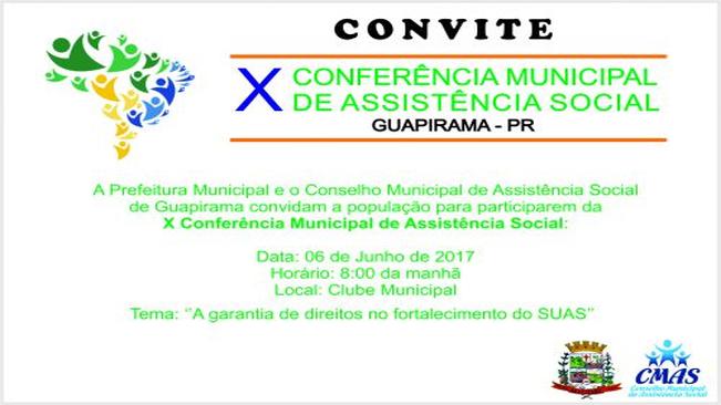 X CONFERENCIA MUNICIPAL DE ASSISTÊNCIA SOCIAL