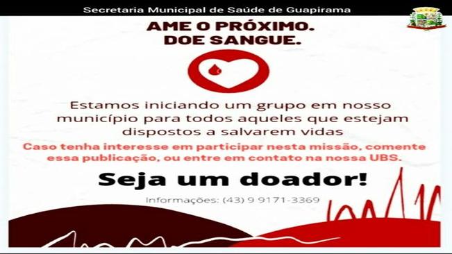 INFORMATIVO SOBRE DOAÇÃO DE SANGUE
